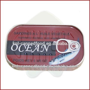 tinned sardines in vegetable oil 125gX50tins