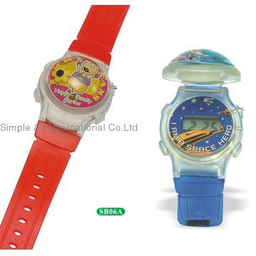 Flip top bubble watch