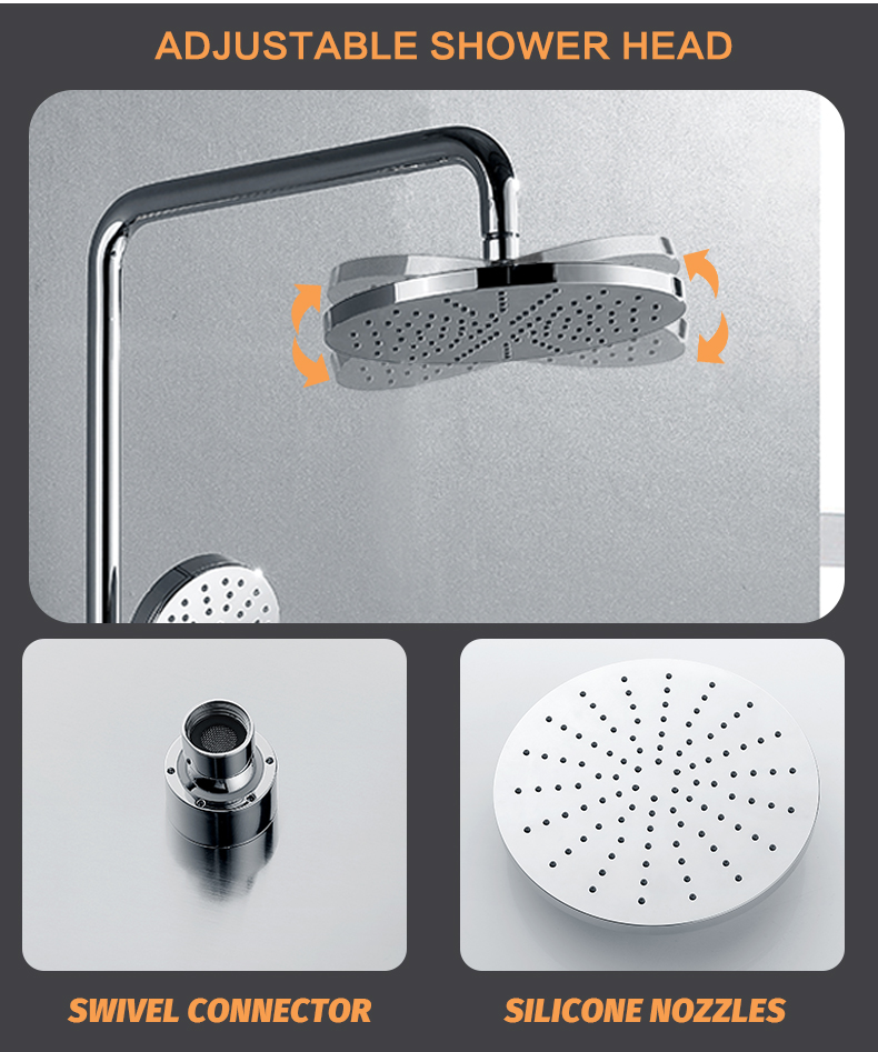 shower set with three spray modes