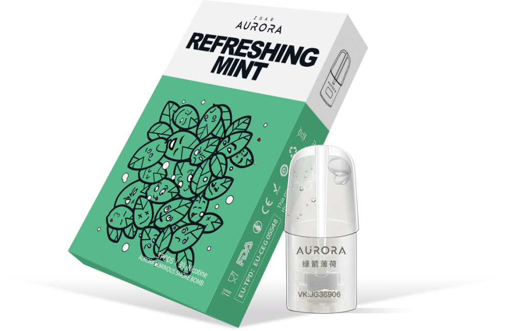 ZGAR Aurora Vaping pen Disposable Pod Kit Flavours