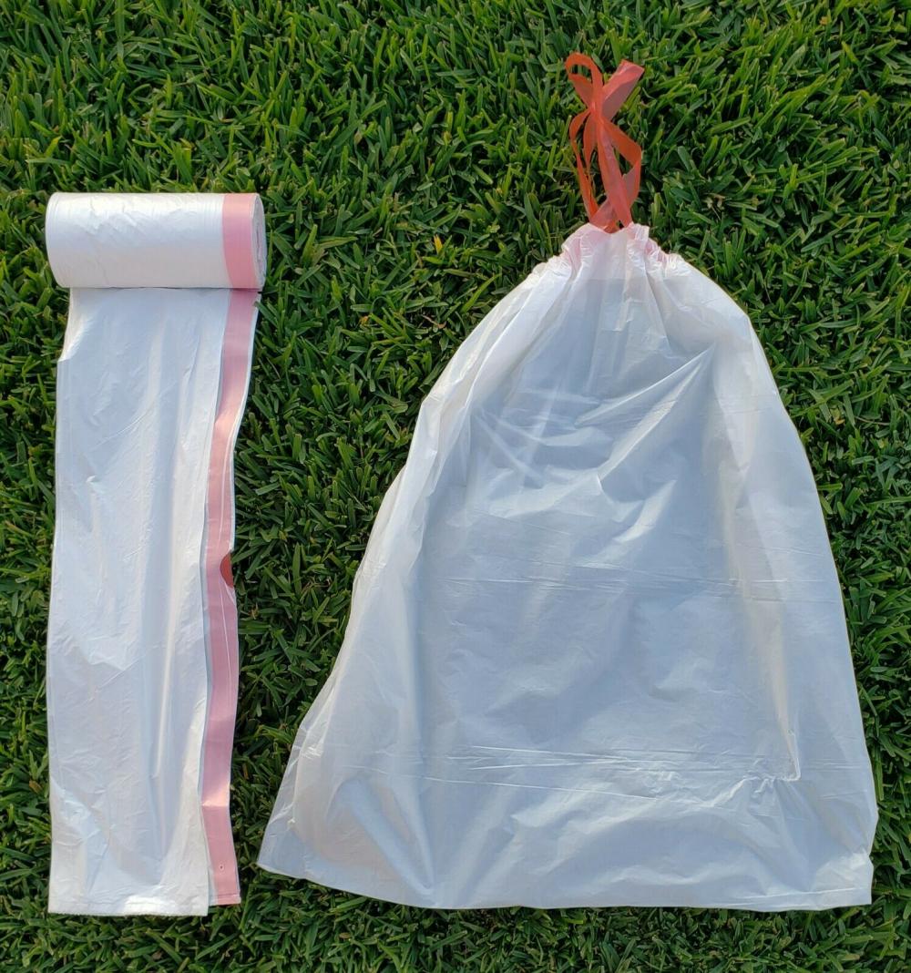 Large Disposable Plastic Drawstring Trash Bag