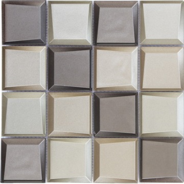 Square size 3D glass mosaic