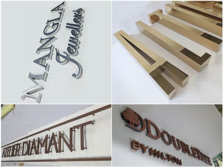 Factory Wall Mounted 3D Decorative Metal Alphabet Sign Letters Signage Maker