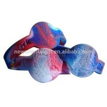 Promotion debossed silicone bracelets custom watch shape silicone bracelets