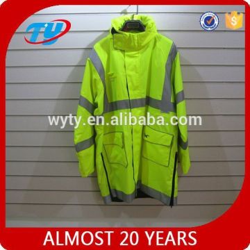 hi-vis quilted padding waterproof jacket parka