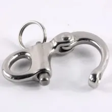 52mm Stainless Steel Fixed Snap Shackle with Swivel Eye