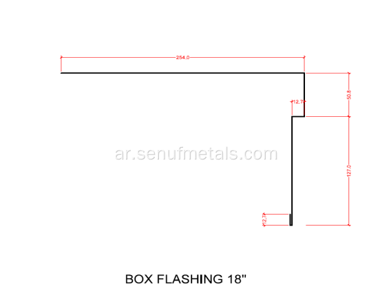 Fascia Board عادي الفولاذ المقاوم للصدأ R450 كل 5 متر