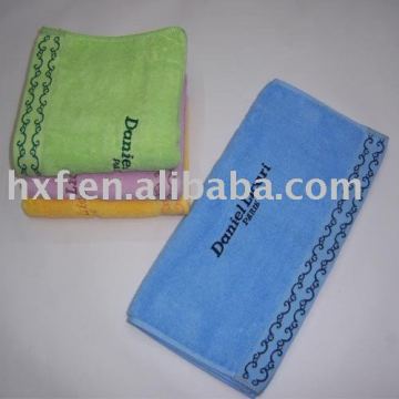 embroidered spa towels