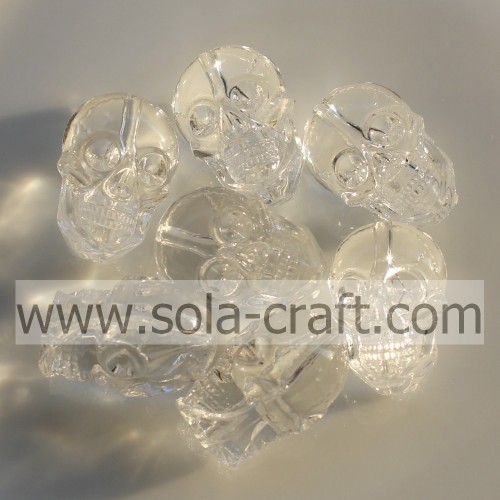 Perles de crâne de cristal acrylique