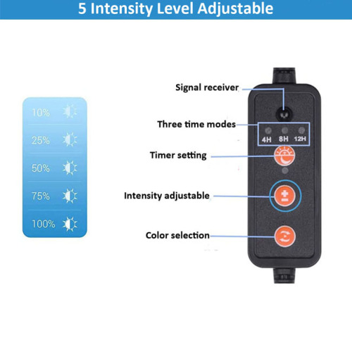 13-Preset Color Submersible LED Aquarium Lights with Timer