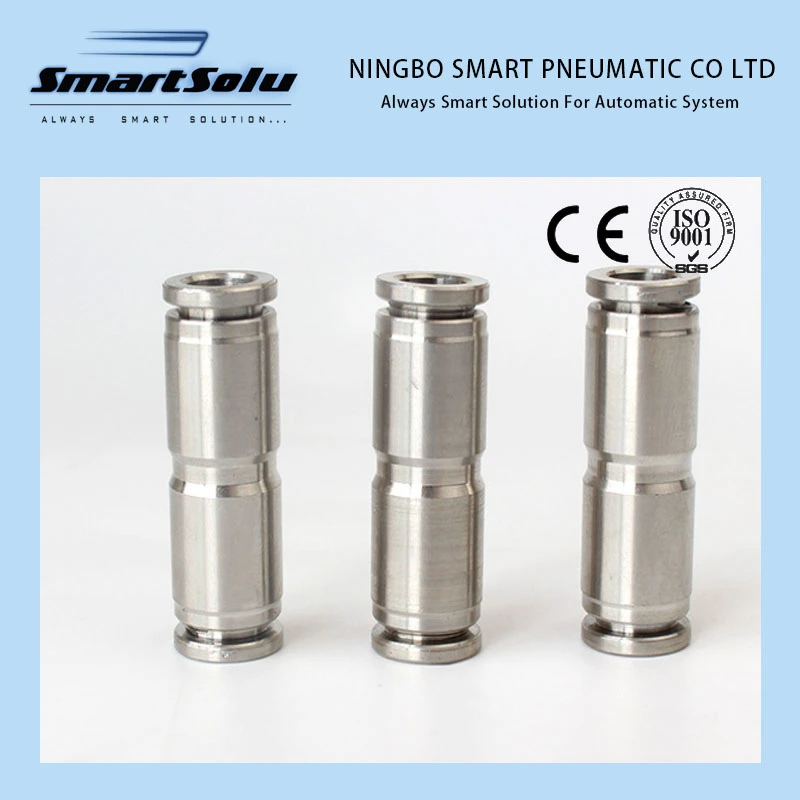 Stainless Steel Union Straight 304/316 Quick Push in Pneumatic Fitting