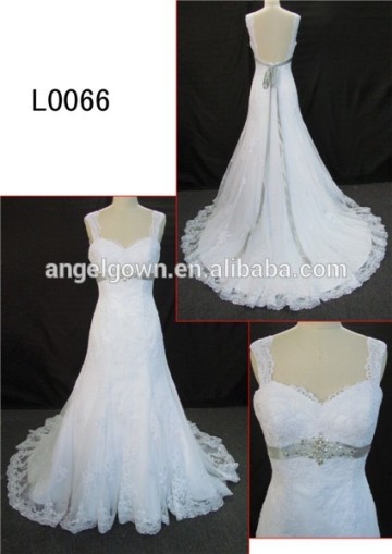 New style white muslim wedding dress by real photo with wedding veil