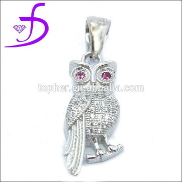 Owl pendant in 925 silver animal shape jewelry