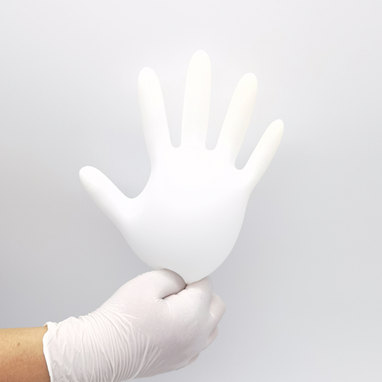 Household Safety Protective Working White Color High Quality Nitrile Gloves White Nitrile Gloves