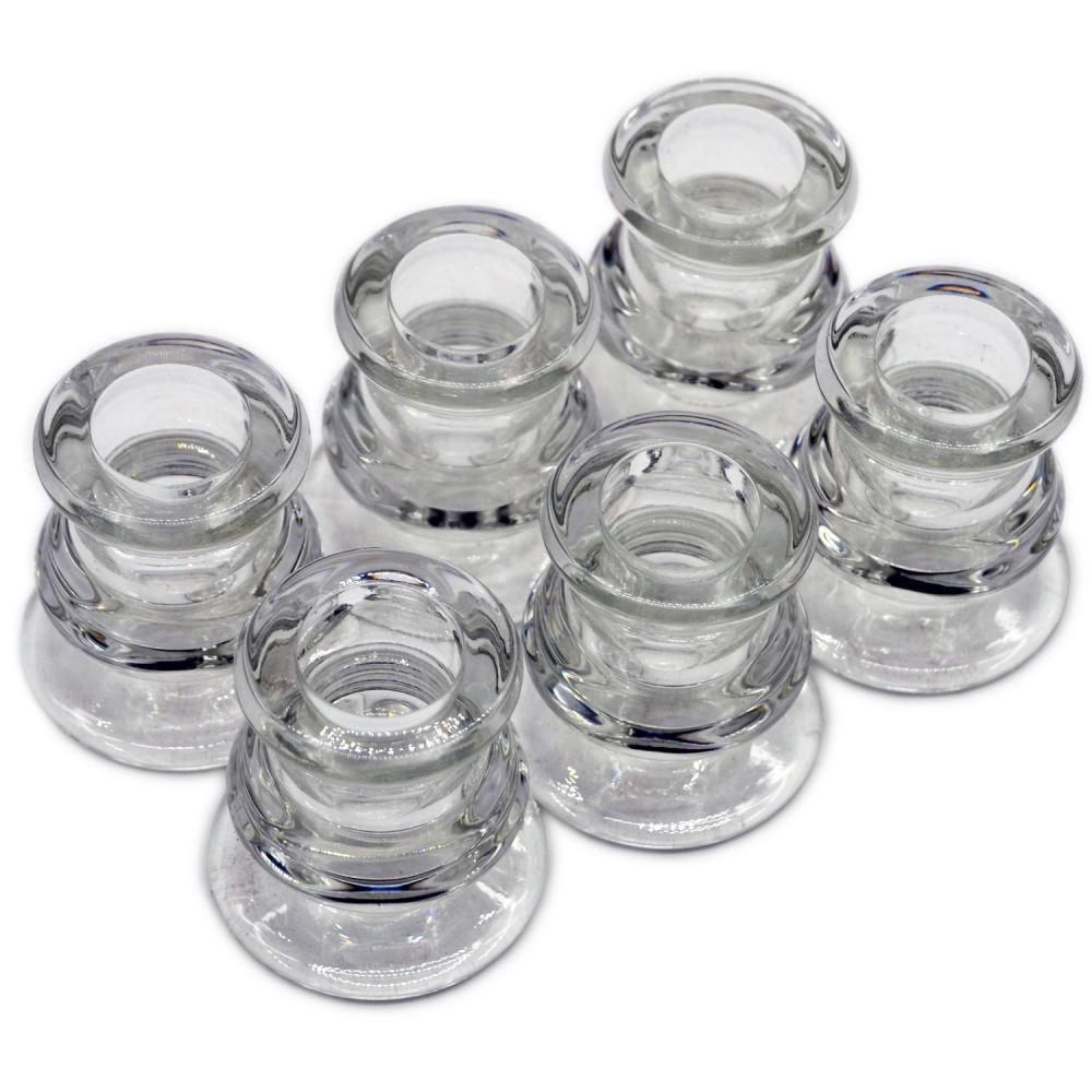 Transparent Clear Glass Taper Candle Holders