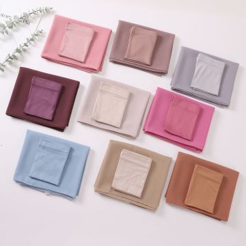 Wholesale Customizable Muslim Hijab Sets: Undercaps, Headwraps, Shawls, and Arabic Hijabs in Plain Chiffon