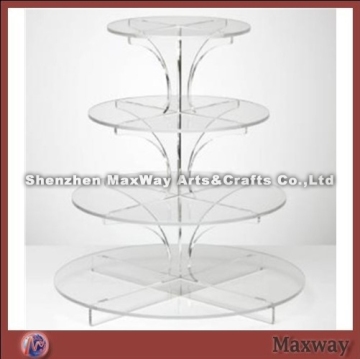 4 tiers round crystal acrylic cupcake holder/shelf