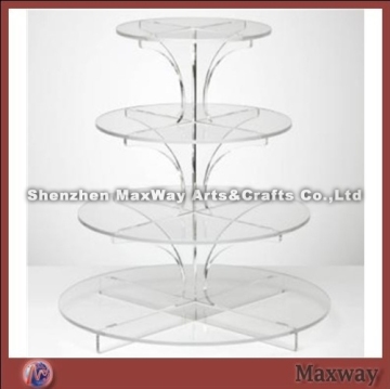 4 tiers round crystal acrylic cupcake holder/shelf