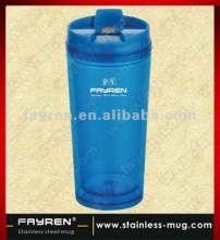 Plastic double wall travel mug,plastic auto mug