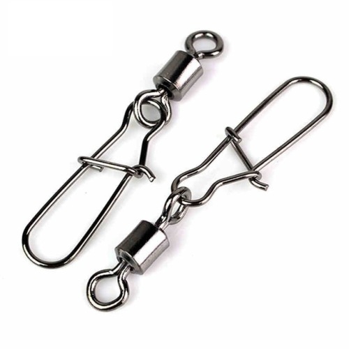 200Pcs/Lot Rolling Swivel With Nice Snaps Lure Connector 5# 23kg/Brand Steel Alloy Fishing Tools