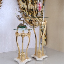 Medieval Home Decor: Copper Flower Stands and Interior Furnishings