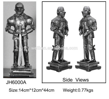 metal medieval knight statue,pewter medieval figurine