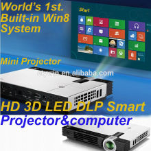 Projector Win8 system mini projector all in one full hd 3d led projector with computer 300 inch projector screen hd projector