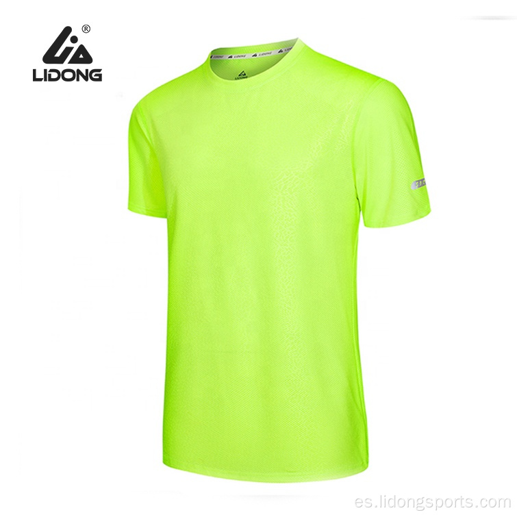 Logotipo personalizado para hombre Sport Gym Camiseta en blanco informal