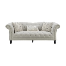Living Room Furniture Custom Hotel Sleeper 3 Seater White Tufted Fabric Chesterfield Couches Luxury Sofa