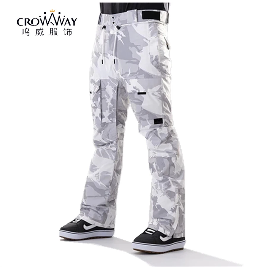 High Quality Camouflage Waterproof 15000mm Windbreaker Snowboard Mens Pants