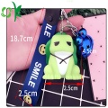 Duurzaam Silicone Custom 3D Travel Frog Sleutelhanger Label