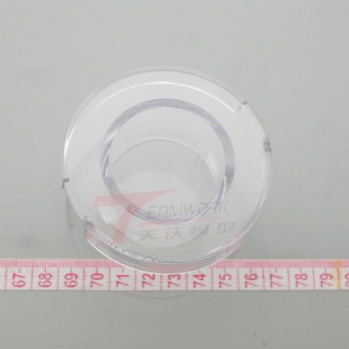Prototipo acrilico PMMA in materiale plastico trasparente cnc