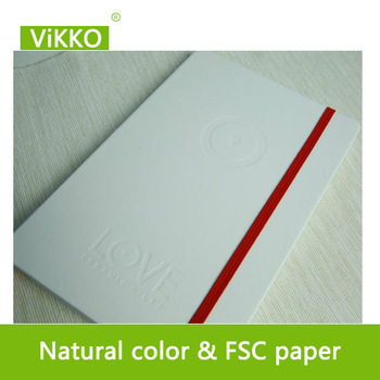 Plain hardcover white paper cover notebook