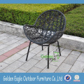 Wicker patio dining set tabel sareng 6 korsi