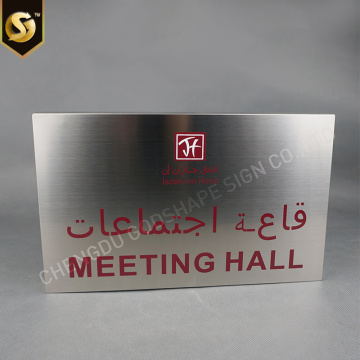 Signos de números de puerta de habitación de hotel de metal personalizados