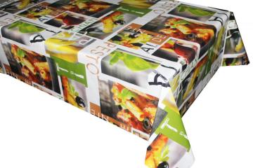 Pvc Printed fitted table covers Foot Vinyl Tablecloths