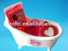 PP mini bathtub shape storage container,empty bathtub holding products container
