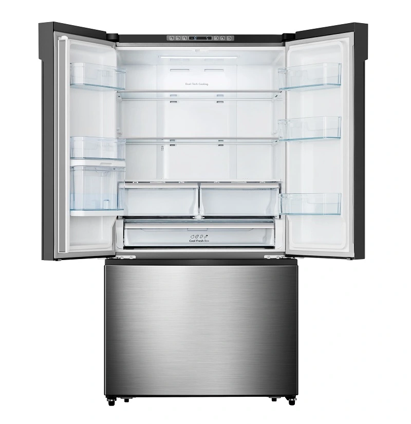 Stainless Steel French Door Side by Side Refrigerator for America Market