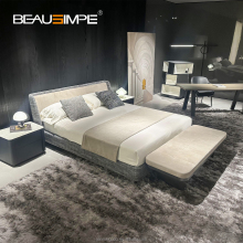 modern leather bed luxury king size bed