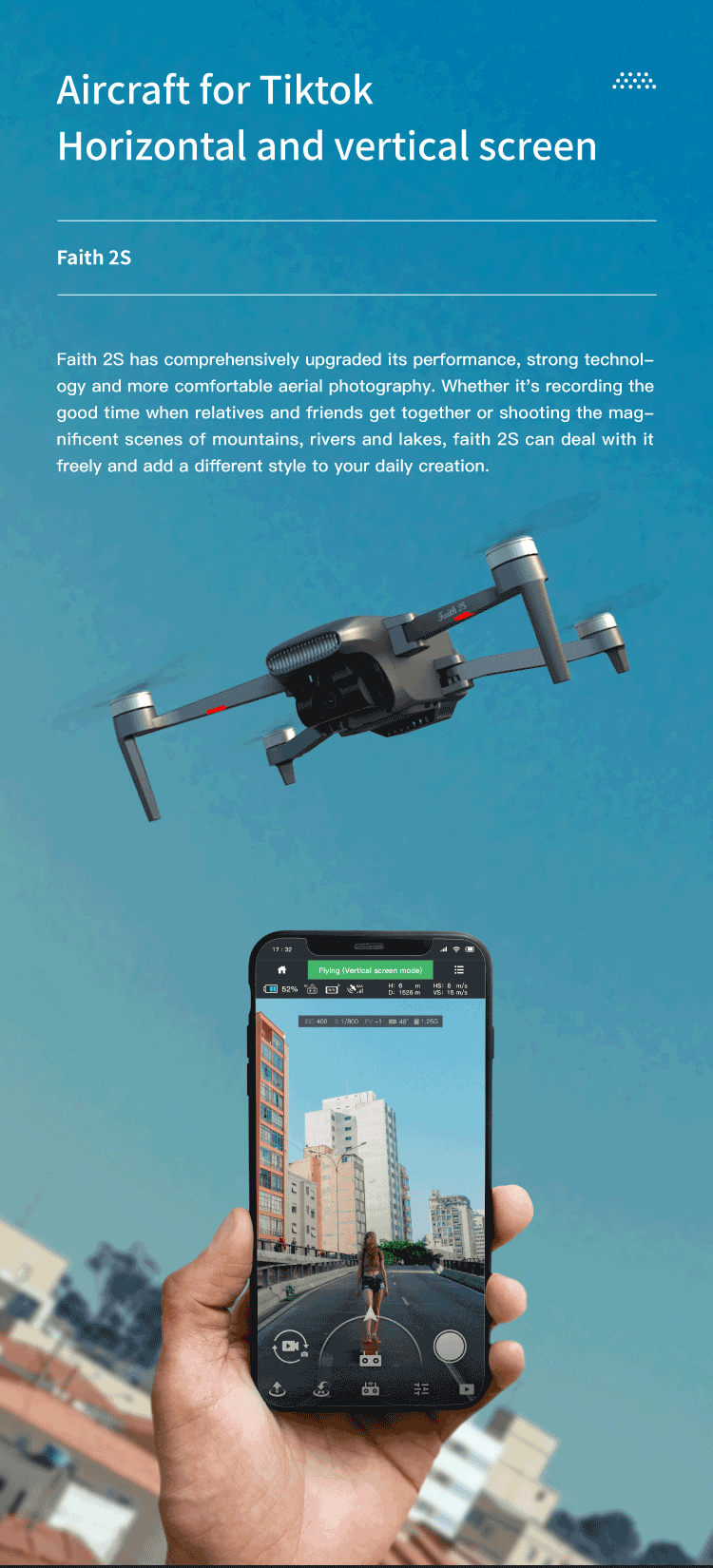 C-FLY Faith 2S Drone Professional 4K HD Camera 3-Axis Gimbal Foldable RC Quadcopter 35min Flight 7KM CFL Faith 2 Upgrade Version