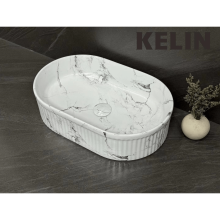 Modern Ceramic Lavatory Sinks: Oval and Rectangular High-Quality Bathroom Basin