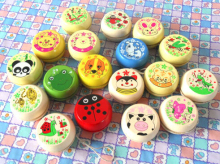Non-Toxic Wooden Cartoon Yo Yo Balls