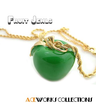 Enamel Apple Necklace
