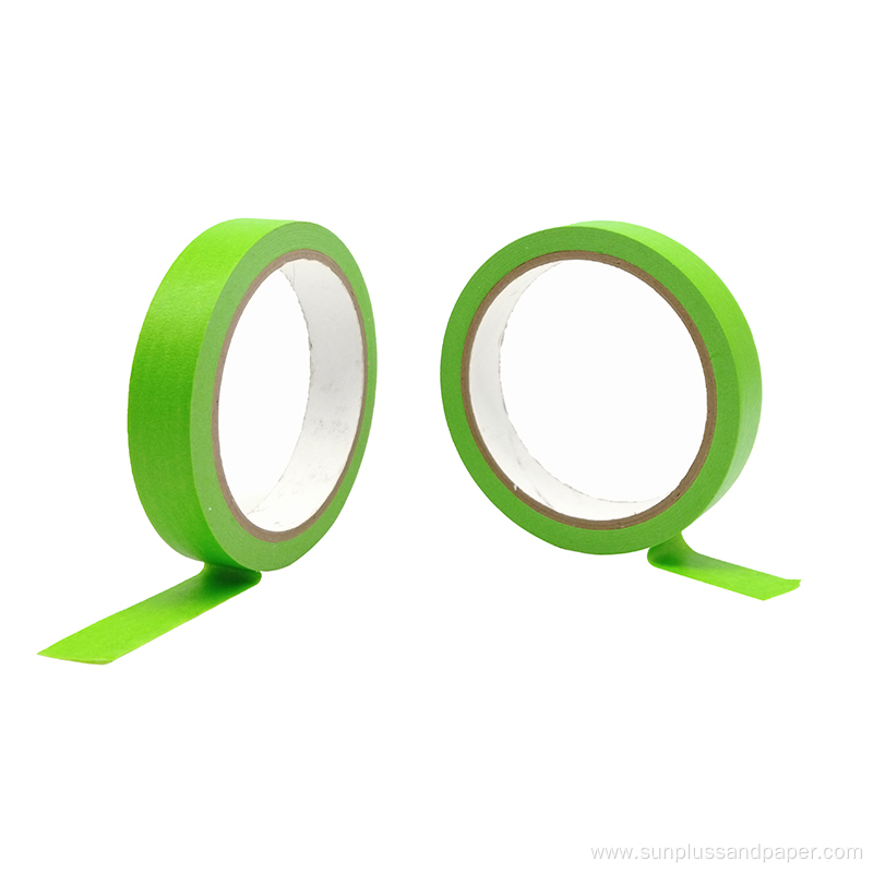 Rubber adhesive green masking tape for car painting