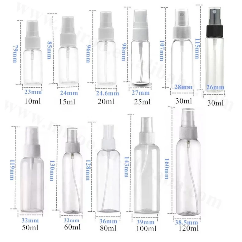 50ml Plastic Pet Separate Bottle for Alcohol, Disinfectant, Water Perfume