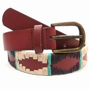 Men leather polo belts