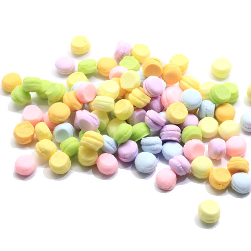 Factory Cheap Price Pastel Cute Mini Resin Macaroon Round Shape Candy Colors Flat Back Stickers for Slime Making Supplies DIY