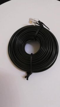 6P4C black telephone cords RJ11 telephone flat cable