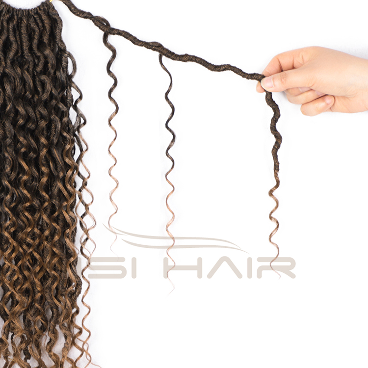 Aisi Hair Wholesale Passion Twist Crochet Braids Hair Ombre Brown Color Loose Wave Braids Hairpieces Extensions For Black Women