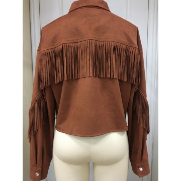 Women's Suede Tassel Fringe Jacket